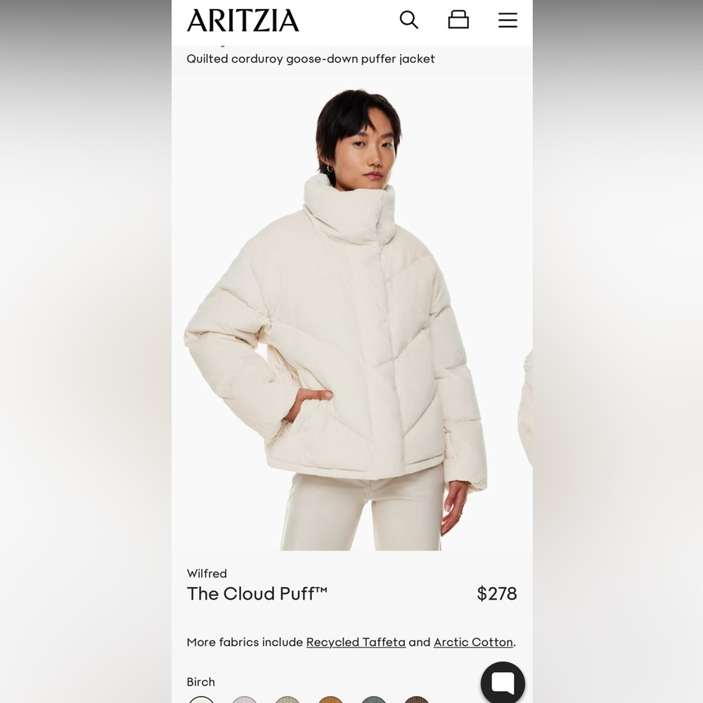 Aritzia Wilfred Cloud Puff Super Puff